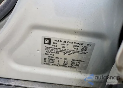 2018 Buick Encore Preferred из США, поврежденный, VIN KL4CJESB0JB571395